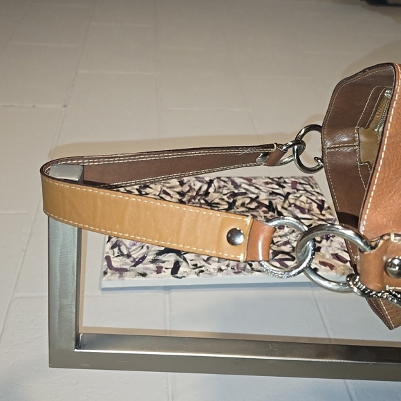 Gold and tan Coach purse - Picture 11 of 14